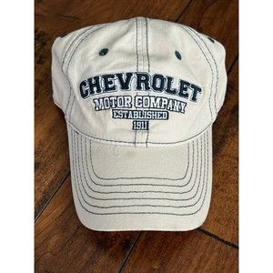 Chevrolet Motor Company Established 1911 Hat Cap Beige Ralph White‎